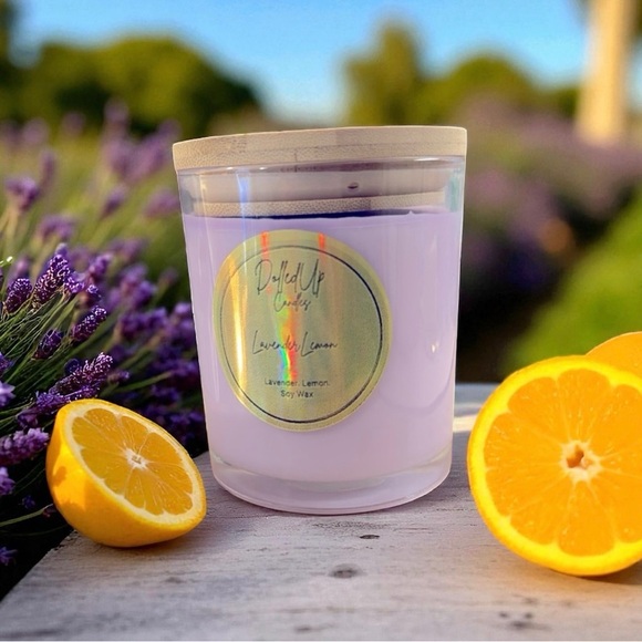 Hand Crafted Other - 7oz Lavender Lemon Scented Soy Wax Candle